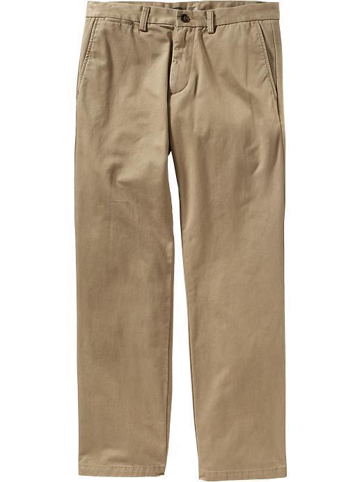 Old Navy Mens Plain Front Straight Leg Khakis - Kicking Up Dust