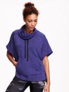 Old Navy Loose Fit Sweater Knit Poncho For Women - Ultraviolet