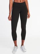 Old Navy Womens Mid-rise Side-mesh Compression Crops Black Size M