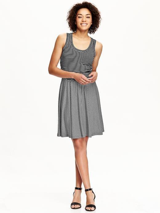 Old Navy Womens Women';s Sleeveless Jersey Dresses O.n. New Black Stripe Size Xs