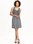 Old Navy Womens Women';s Sleeveless Jersey Dresses O.n. New Black Stripe Size Xs