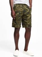 Old Navy Broken In Khaki Shorts For Men 10 - Green Camo