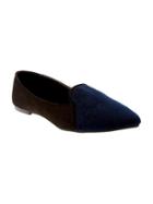 Old Navy Pointy Textured Smoking Flats Size 7 - Blue Combo
