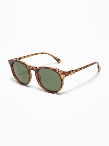 Tortoiseshell Round-rim Sunglasses For Men
