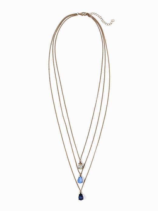 Old Navy Crystal Pendant Necklace For Women - Navy Blue