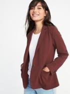 Old Navy Womens Classic Ponte-knit Blazer For Women Wine Purple Size Xs