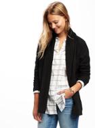 Old Navy Shawl Collar Open Front Cardi For Women - Black