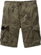 Old Navy Mens Broken In Cargo Shorts 10 1/2&quot; Size 44w Big - Hawaiian Scenic