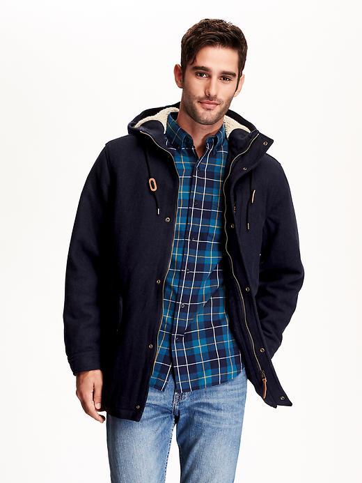 Old Navy Zip Front Hooded Parka Size Xxl Big - In The Navy