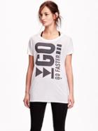 Old Navy Go Dry Relaxed Fit Tee Size L - Bright White