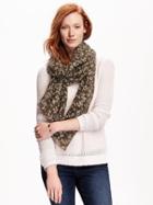 Old Navy Printed Raw Edge Scarf - Small Floral Top