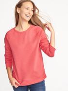 Old Navy Womens Relaxed French Terry Sweatshirt For Women Hot Coral Pink Size Xl