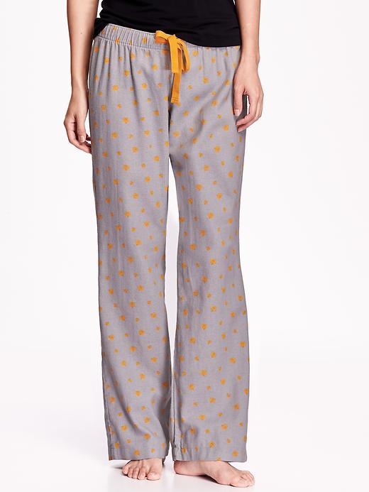 Old Navy Halloween Print Flannel Pj Pants Size Xl - Grayscale