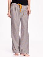 Old Navy Halloween Print Flannel Pj Pants Size Xl - Grayscale