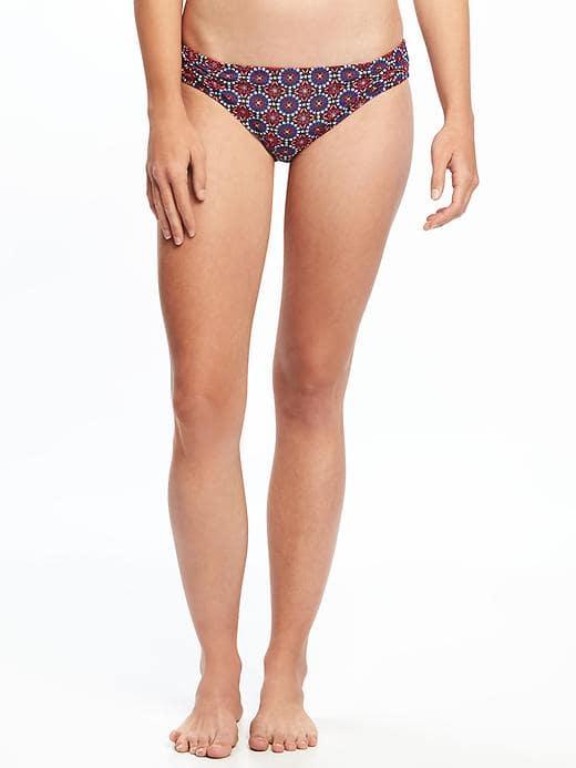 Old Navy Ruched Bikini Bottoms For Women - Red Tile