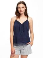Old Navy Suspended Neck Lace Trim Swing Cami For Women - Lost At Sea Navy