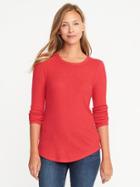 Old Navy Plush Rib Knit Sweater For Women - Ruby Pink