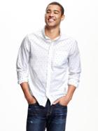 Old Navy Slim Fit Classic Shirts - White