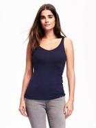 Old Navy Fitted 2 Way Layering Tank For Women - Lost At Sea Navy