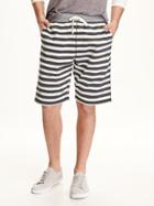 Old Navy Striped French Terry Shorts For Men - Charcoal Stripe
