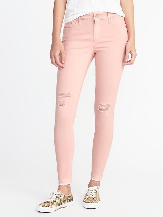 Old Navy Womens Mid-rise Raw-edge Rockstar Jeans For Women Kiss And Makeup Size 18