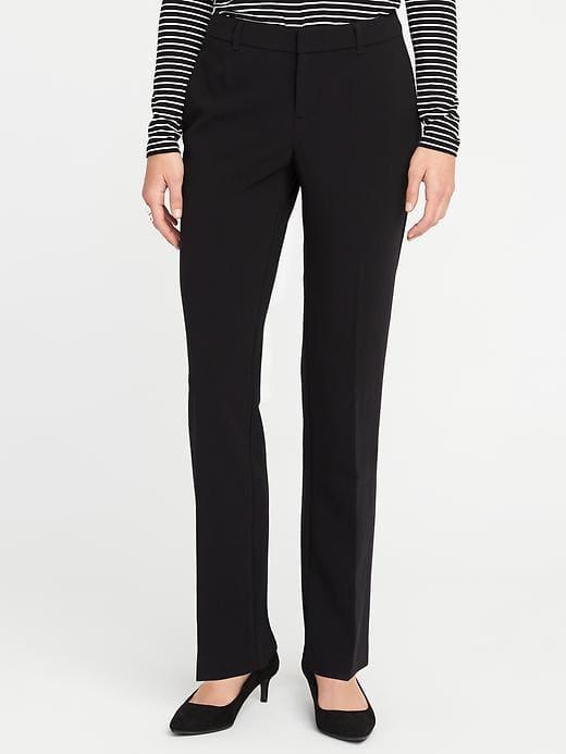 Old Navy Womens Mid-rise Harper Full-length Pants For Women Black Size 18