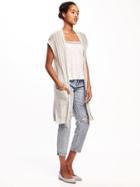 Old Navy Lightweight Super Long Cardi For Women - Light Heather Gray