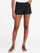 Old Navy Womens Pixie Chino Shorts For Women (3 1/2) Black Size 10