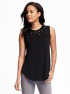 Old Navy Relaxed Cutout Top For Women - Black