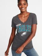 Old Navy Womens Nfl Team Graphic V-neck Tee For Women Philadelphia Eagles Size M