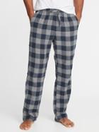 Old Navy Mens Patterned Flannel Sleep Pants For Men Navy Buffalo Check Size M