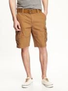 Old Navy Belted Cargo Shorts For Men 10 3/4 - Bandolier Brown