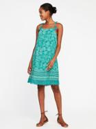 Old Navy Womens High-neck Tie-strap Swing Dress For Women Green Print Size M