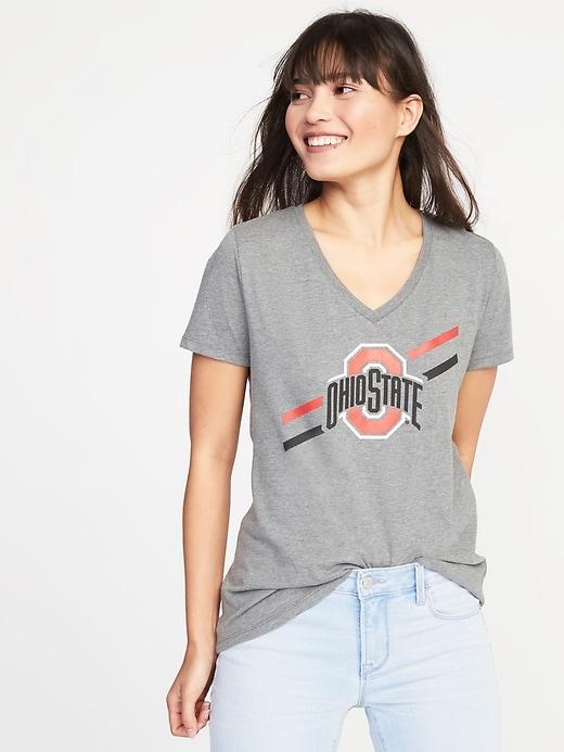 Old Navy Womens Ncaa Team V-neck Tee For Women Ohio State Size L