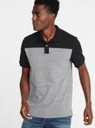 Color-blocked Built-in Flex Moisture-wicking Pro Polo For Men