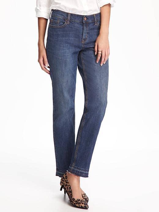 Old Navy Mid Rise Boyfriend Straight Ankle Jeans For Women - Big Basin