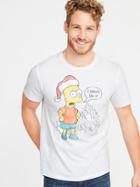 Old Navy Mens The Simpsons Holiday-graphic Tee For Men The Simpsons Size Xs