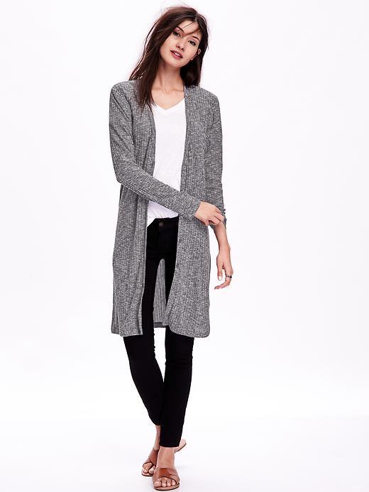 Old Navy Long Rib Knit Cardigan - Black