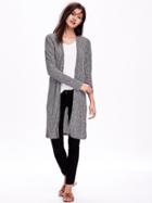 Old Navy Long Rib Knit Cardigan - Black