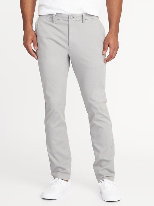 Old Navy Mens Slim Ultimate Built-in Flex 360 Khakis For Men Grayscale Size 34w