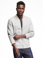 Old Navy Classic Quilted Bomber Jacket For Men - Heather Grey