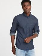 Slim-fit Built-in Flex Chambray Everyday Shirt For Men