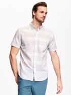 Old Navy Striped Slim Fit Linen Blend Shirt For Men - In A Flurry