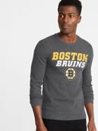 Old Navy Mens Nhl Team-graphic Thermal-knit Tee For Men Boston Bruins Size L