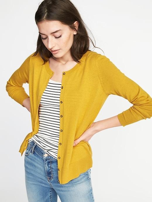 Old Navy Womens Classic Crew-neck Cardi For Women Gold 2 Size Xxl