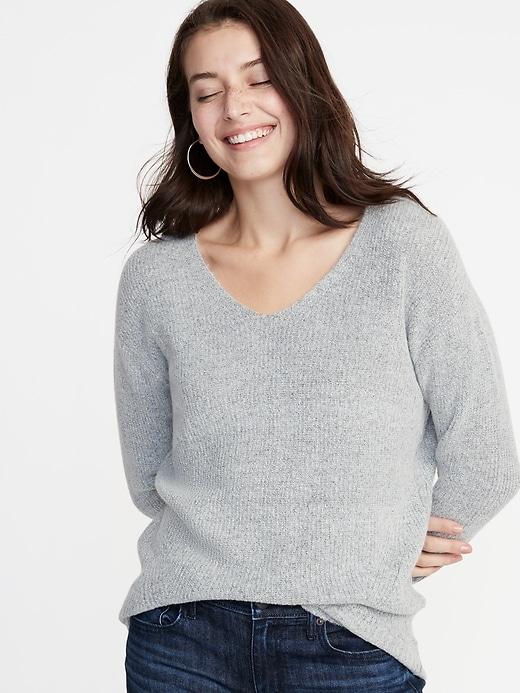 Cozy V-neck Sweater For Women