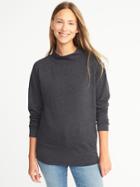 Old Navy Womens Relaxed Funnel-neck Sweatshirt For Women Black Size Xxl