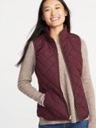 Old Navy Womens Lightweight Quilted Vest For Women Plum Size S