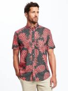 Old Navy Regular Fit Soft Washed Classic Shirt For Men - Pineapple Road