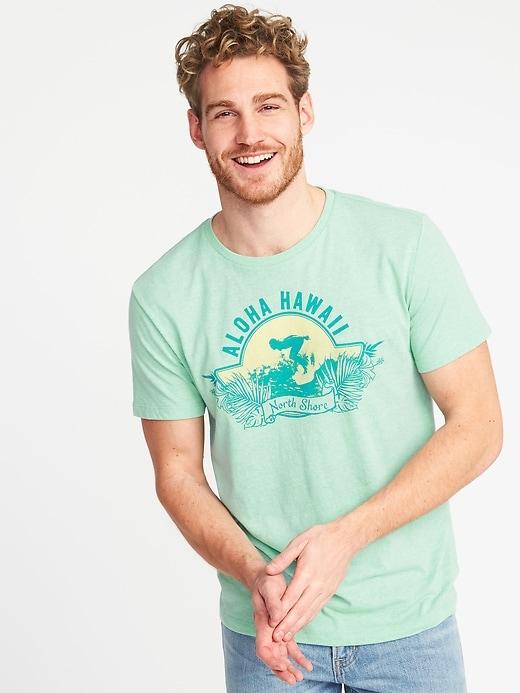 Old Navy Mens Aloha Hawaii North Shore Tee For Men Soothing Sea Size Xxl